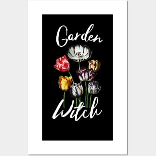 Garden Witch Vintage Cottagecore Tulips Posters and Art